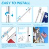 6 FT Flag Pole Kit with Mutil-Position Adjustable Bracket &