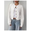 Floerns Women's Casual Long Sleeve Cardigan Sweaters Crew Neck Button