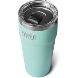 YETI Rambler Cup, Vacuum Insulated Stainless Steel Stackable Cup with Magslider Lid, Seafoam, 30 oz (887 ml)