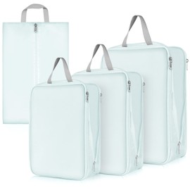 OSDUE 4-Piece Packing Cube Set for Suitcase, Travel Organiser, Suitcase Organiser, Packing Cubes Compression, Suitcase Packing Bags Set, Compression Suitcase Organiser Set, Travel Essentials Suitcase