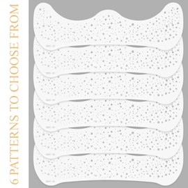 Glitter Tattoo, Freckles Henna Tattoo, Face Patches, Makeup Patches, Glitter Face Freckle Patches, Glow in the Dark Makeup Patches, Party Accessories (6 Silver Stars)