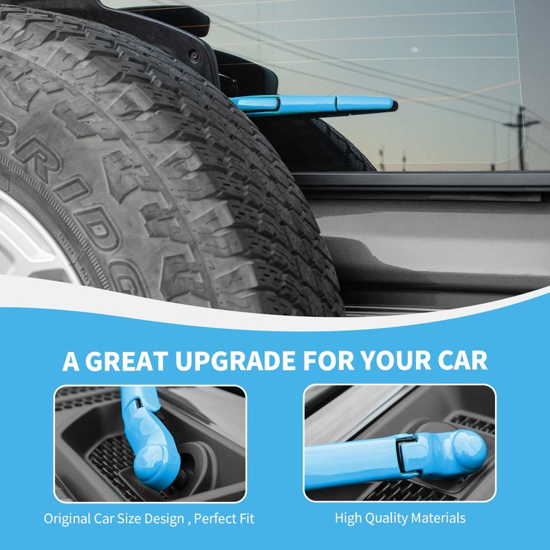 RAZPOY JL Front & Rear Window Wiper Blades Trim, Windshield
