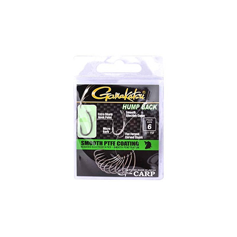 Gamakatsu Hump Back Hook - 10 Carp Hooks, Fishing Hooks