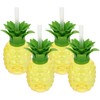 Pineapple Cups 4Pcs Pineapple Shaped Plastic Cups Reusable Drinking Mugs