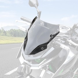 VEISUTOR Windshield for Z500 ABS 2024-2025, Dark Tinted Wind Shield Windscreen Air Deflector for Kawasaki Z500 SE ABS 2024-2025 Accessories