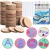 LAZACA Natural Wood Slices Unfinished 3-4cm, Wooden Paint Kits Art