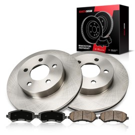 Torchbeam 288.1mm(11.34 inch) Front Brake kit| Brake Pads and Rotors Kit Compatible with Front for: 2002-2007 Jeep Liberty, (11.34" Rotor),Disc Brake Rotors + Ceramic Pads Kit,6pcs,53001 D856
