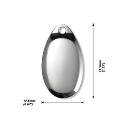 Cuoyuqie 50pcs Silver/Gold Steel Smooth Premium Finish French Spinner Blades Size 31 * 18mm (Silver 50pcs)