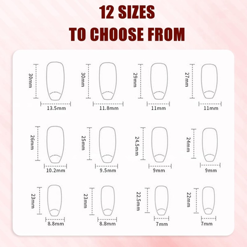 24pcs Long Square Press On Nails – Black Handmade False