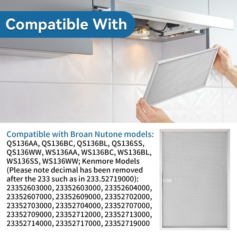 Bularie BPS1FA36 Aluminum Range Hood Filter 11-3/4 x 17-1/4 x