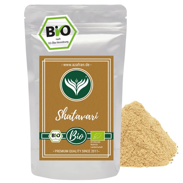 Azafran Organic Shatavari Powder - Premium Shatavari Ground 250 g