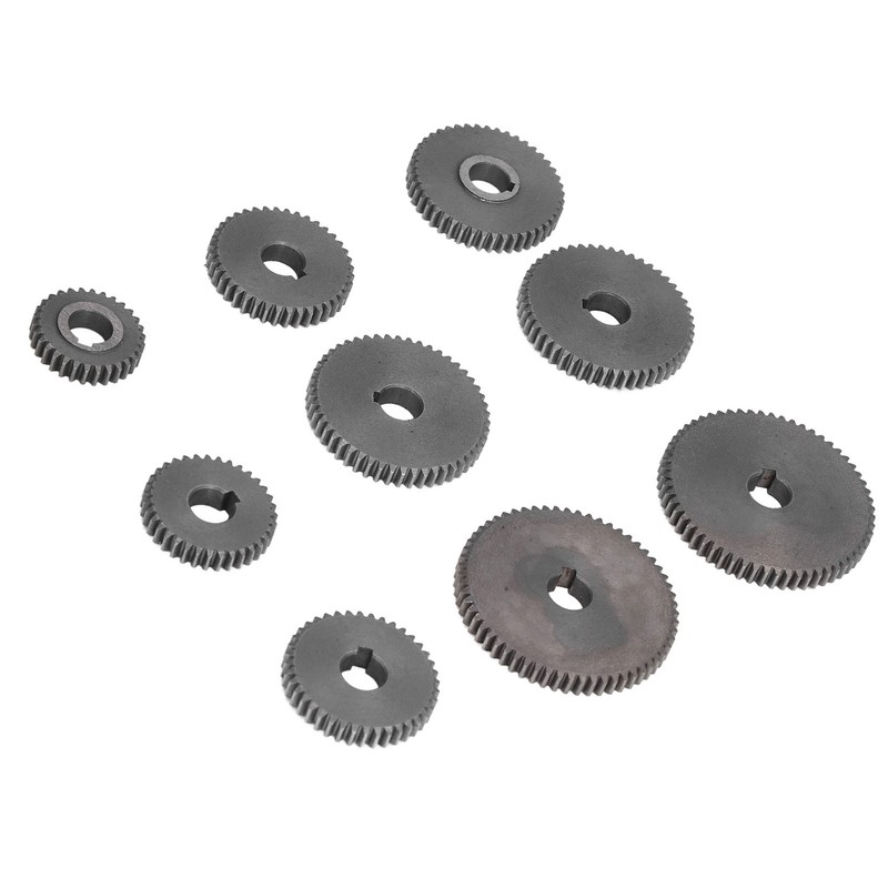 9Pcs Metal Gear Set Mini Lathe Cutting Machine Gears 2xT60