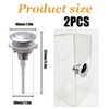 2Pcs Toilet Flush Buttons 38mm, Universal Replacement for Most Toilets,