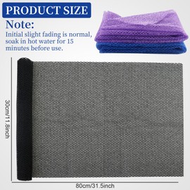 Pack of 4 80 x 30 cm African Net Sponge, African Net Exfoliating Sponge, African Exfoliating Net, African Body Scrub Net, Back Scrubber, Shower Body Scrubber for Men and Women