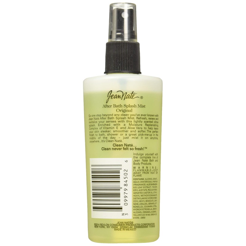 Jean Nate After Bath Splash, Original Bath Body Mist Infused