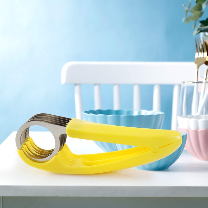FireKylin Banana Slicer,ABS + Stainless Steel Fruit and Vegetable Salad