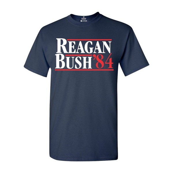 Shop4Ever Reagan Bush 84 T-shirt Republican Presidential Campaign Shirts
