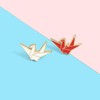 SHIDXIB 6Pcs Exquisite Enamel Alloy Brooch Set Delicate Paper Crane
