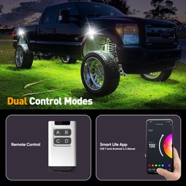 YiLaie 10 Pods LED Rock Lights for Trucks, RGB Rock Lights for Trucks with App Remote Control Flashing Music Mode, Underglow Multicolor Neon Rock Light Kit for Truck ATV UTV RZR SUV Golf Cart