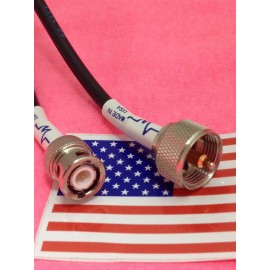 Unbranded/Generic BNC male to  PL-259 Male jumper pigtail Cable RG58 20' MADE IN USA