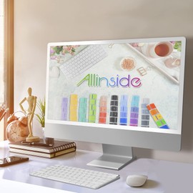 Allinside Silicone Keyboard Cover for iMac Magic Keyboard A2449/A2450, Protective Skin for iMac 24" Wireless Keyboard Released in 2021, US Layout, Transparent