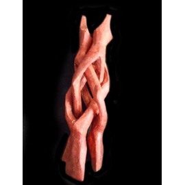 Wooden Display Stand Tripod 4" Carved from a Single Piece of Wood for Seashells & Decor