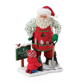 Department 56 Possible Dreams Santa Sports and Leisure Sprucing Up Tree Farm Figurine, 10.5 Inch, Multicolor