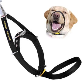 Canny Collar for Dog Training - The Kind, Safe and Comfortable No Pull Dog Collar, Train Your Dog Not to Pull on a Leash - Easy to Use Dog Training Headcollar for Enjoyable Walks - Black Size 7