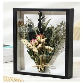 3D Shadow Box (22 x 22cm) Deep Frame for Objects up to 4.5 cm Object Frame for Filling, 3D Display Box for Objects Photos Artworks Memories Flowers Crafts (white,3cm)