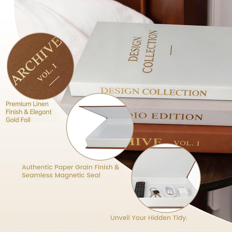Decorative Books for Home Decor, Faux Books for Decoration,Set of