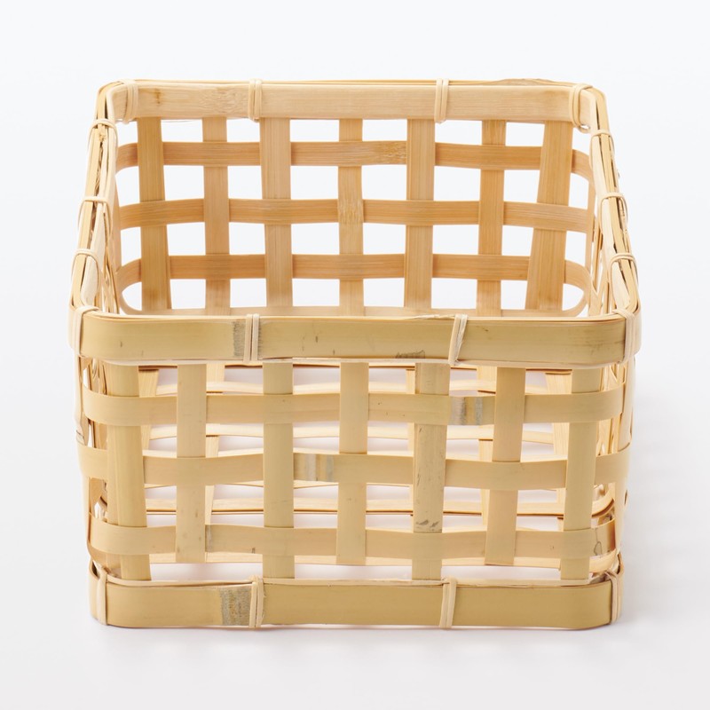 MUJI MDC77A2S Bamboo Woven Basket Natural, Approx. Width 8.3 x