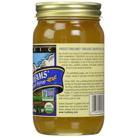 Lundberg Family Farms - Organic Sweet Dreams Brown Rice Syrup, Substitute Sweetener, Replaces Sugar, Honey, Corn Syrup, Non-GMO, Gluten-Free, USDA Certified Organic, Vegan, Kosher (21 oz)