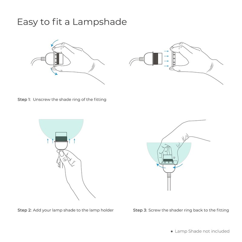 FIRMERST 10 FT Hanging Lantern Pendant Light Cord with E26/E27