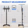 Zontera Mobile TV Stand for 23-60 Inch LCD LED OLED