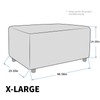 MAXIJIN Velvet Ottoman Slipcover Oversized Stretch Square Rectangle Footstool Slipcover