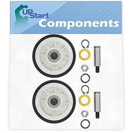 2-Pack 12001541 Drum Support Roller Kit Replacement for Maytag MDE6000AYW Dryer - Compatible with 303373 Dryer Drum Roller Wheel - UpStart Components Brand