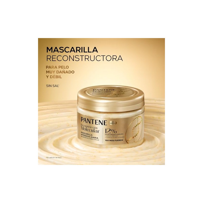 Pantene Reconstrucción Molecular Mascarilla Intensiva Diaria Para Cabello muy Dañado