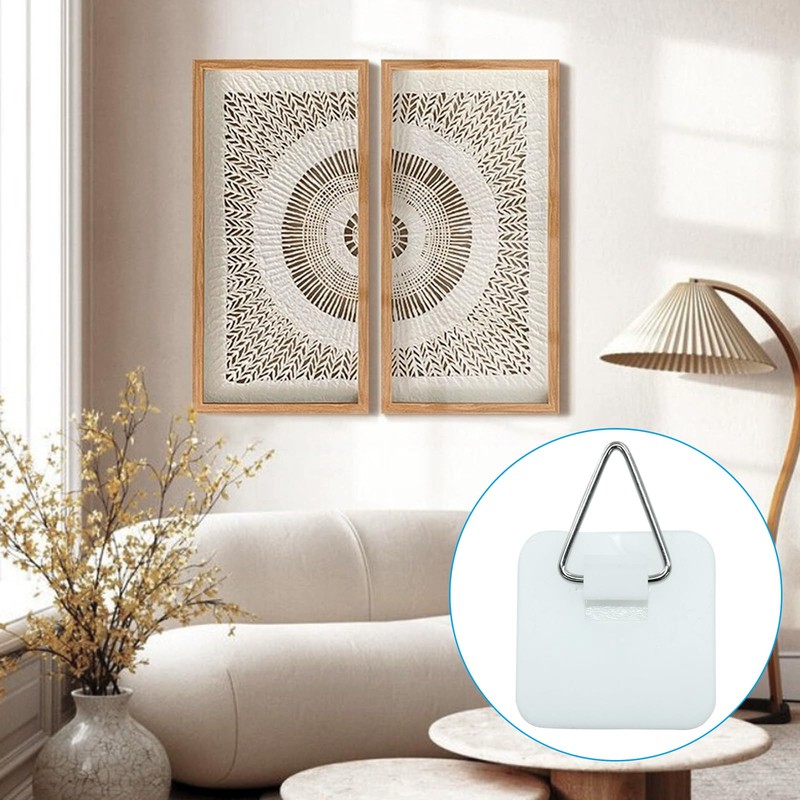 Hitefu 25 Pcs Adhesive Picture Hanger, Sticky Foamboard Picture Hooks