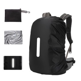 LeTradeJP Backpack Cover, Rain Cover, Reflective Waterproof Cover, Backside Coating, Strong Waterproof, Keeps Your Luggage Wet, Storage Bag Included, Large Capacity, Durable, Lightweight, Anti-Theft