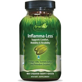 Irwin Naturals Inflamma-Less, Promotes Comfort, Mobility & Flexibility, 80 Liquid Softgels