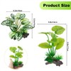 3-Pack Artificial Aquarium Plants Set - 2×6 inch & 1×5