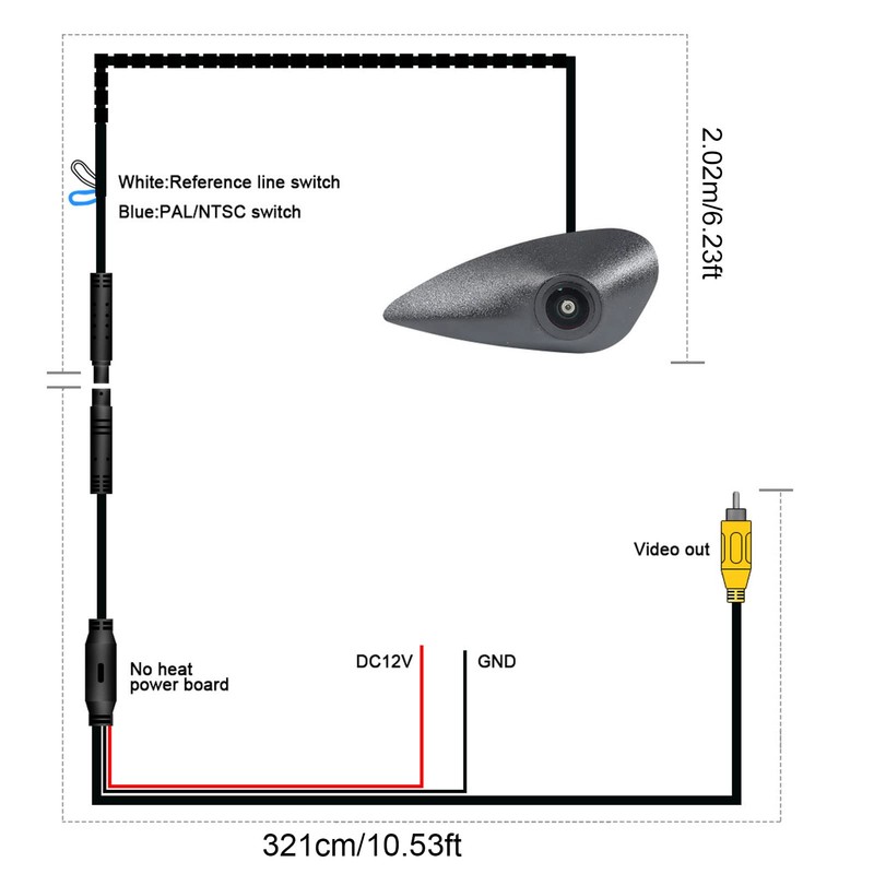 Aramox Car Front Camera, High Resolution Parking Aid Camera, IP68