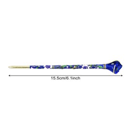 Honbay Cloisonn Vintage Hair Stick With Calla Chinese Traditional Style Fashion Hair Chopsticks Hairpin (Blue)