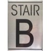 BuildingSigns.com STAIR B SIGN (5.75X4, SILVER, ALUMINUM)-REF2