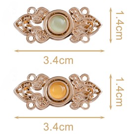 Tucireat Metal Cardigan Clip 18 Pieces Gold Tone Pullover Clip Scarf Clips Vintage Pullover Clips for Women Girls Cardigan Clips Cheongsam Buttons Cape Closure Cardigan Clips, Metal