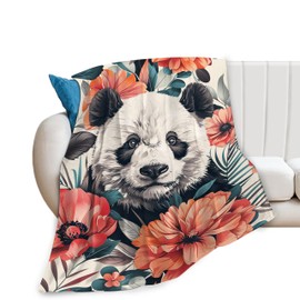 Panda Blanket Panda Fleece Throw Blanket Super Soft Warm Cozy Fuzzy Plush Blanket Gifts for Girls Boys Kids Room Decor 40"X50"