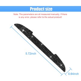 4PCS Bling Car Door Handle Scratch Protective Stickers, Rhinestone Anti-Collision Car Exterior Decoration Strip, Auto Side Rearview Mirror Edge Safety Guard, Universal Vehicle Accessory (Black)