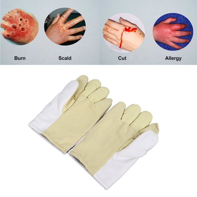 Heat Resistant Gloves 27cm Anti Scald Hard Wearing Thickened Heat