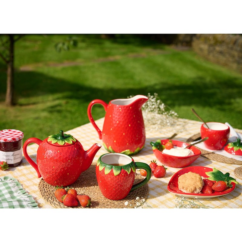 Widdop Cottage Garden Ceramic Strawberry Themed Dinnerware - Strawberry Jug