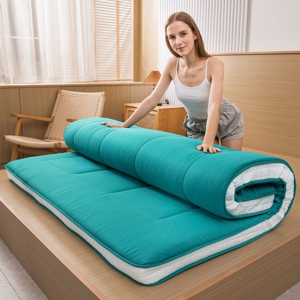 MAXYOYO Futon Mattress, Padded Japanese Floor Mattress Quilted Bed Mattress